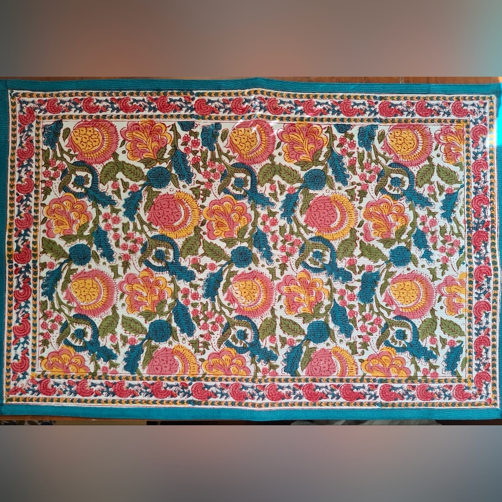 Pomegranate Placemat & Napkins Set For One Jewel Blossom - Picture 4 of 14